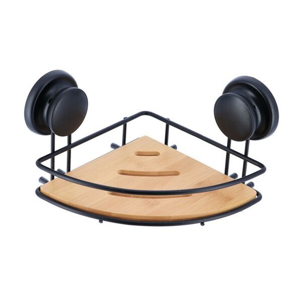 Vakum ugaona polica 20x20x12.5cm bambus metal (91031237)