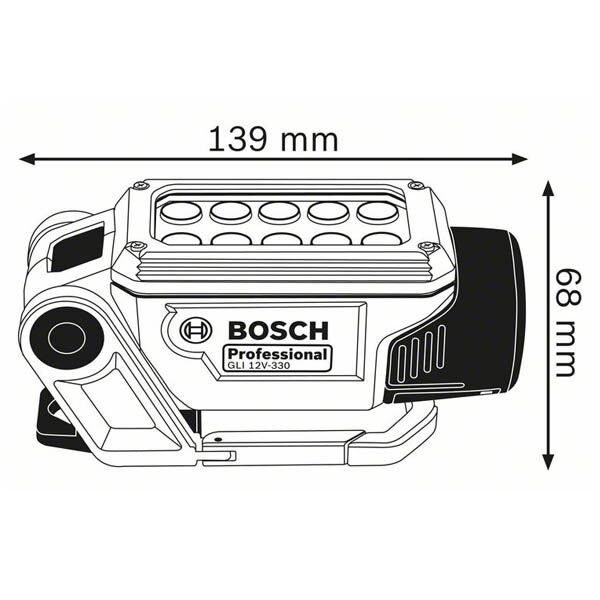 Bosch GLI 12V-330 Solo aku lampa 06014A0000 - Image 2