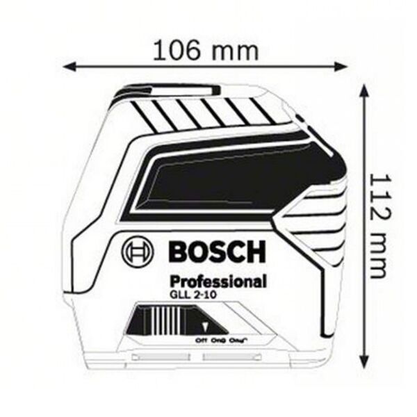 Bosch GLL 2-10 linijski laser za ukrštene linije 10m 0601063L00 - Image 4