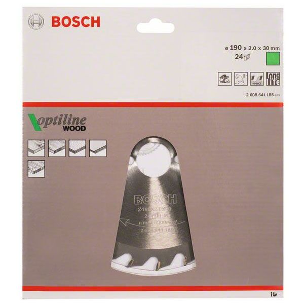 Bosch list kružne testere 190 x 30 x 20 mm 2608641185 - Image 2