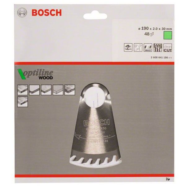 Bosch list kružne testere 190 x 30 x 20 mm 2608641186 - Image 2