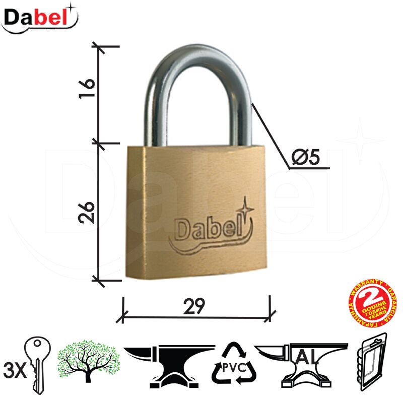 Katanac KA2029 Ms 29x26/16/fi5mm 2K DBP1 3301140
