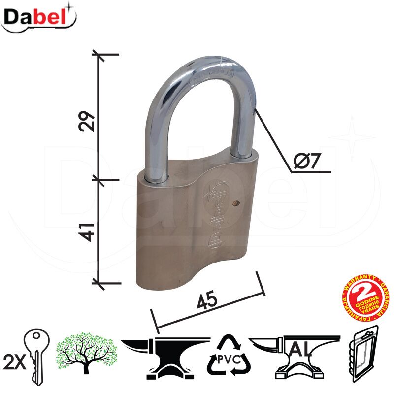 Katanac KA2014 Nikl 45x41/29/fi7mm 2K DBP1 3398118