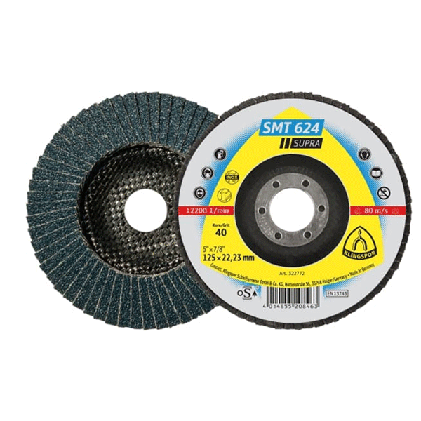 Klingspor lamelasti brusni disk 115 x 22,23 mm P60 SMT 624 Supra