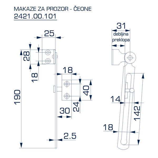Makaze za prozor - čeone - Image 2
