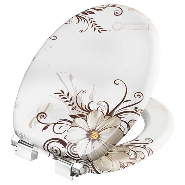 Daska za WC Brown Flower soft close lakirani medijapan KSDSC541 - Image 3