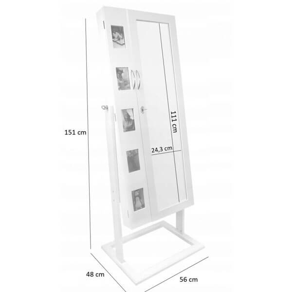 Polica za nakit sa ramom 54x46x152cm PHO1264 - Image 4