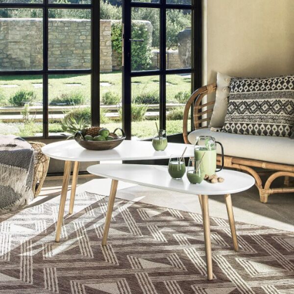 Set stočića za kafu Milea x2 drvo bela (157053A) - Image 2