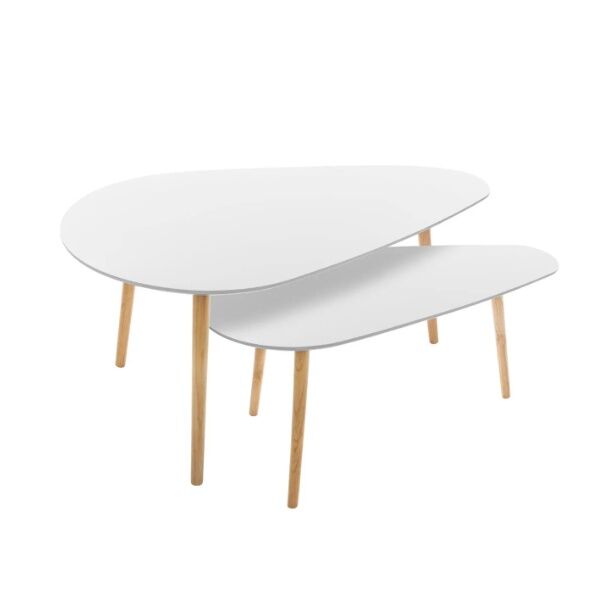 Set stočića za kafu Milea x2 drvo bela (157053A)