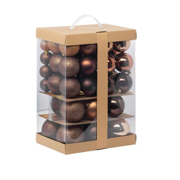 Novogodišnja dekoracija kugle 60 kom braon (184610)