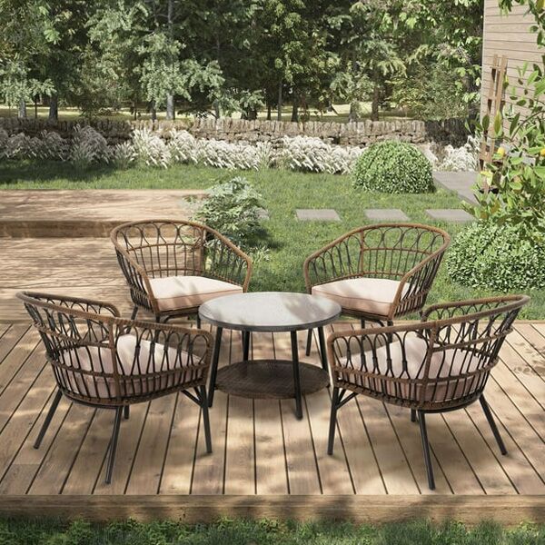 Baštenski set sto + 4 stolice (KJF5683)