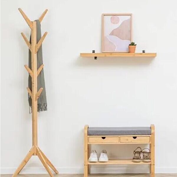 Five Samostojeći čiviluk sa 8 kukica bambus (181340) - Image 2