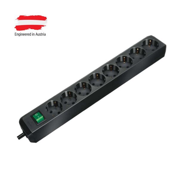 Razvodnik 8 utičnica 3m 1,5 mm2 crni (1159300018)