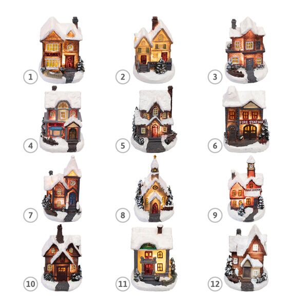 Dekorativna LED kolor zimska kućica (KDC01)