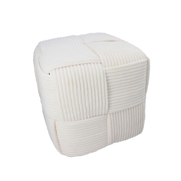 Tabure kocka 40x40x40cm beli (PHO3852)