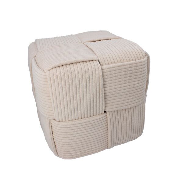 Tabure kocka 40x40x40cm krem (PHO4194)