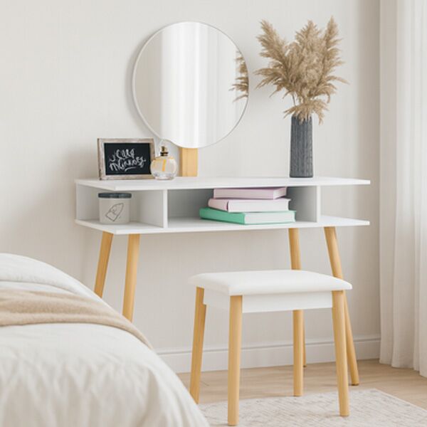 Sto za šminkanje sa ogledalom i stolicom (PHO5803) - Image 2