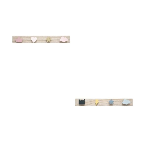 Čiviluk sa 4 kukice u bojama 55x4.5x7 (174139B)