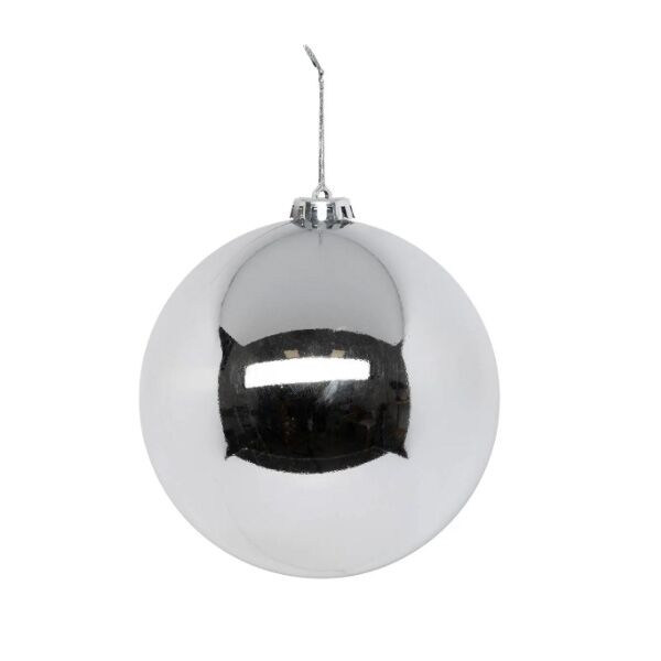 Novogodišnji ukras za jelku maxi kugla 150mm srebrna (184160)
