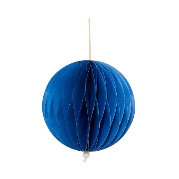 Novogodišnji ukras za jelku kugla origami 150mm plava (207658)