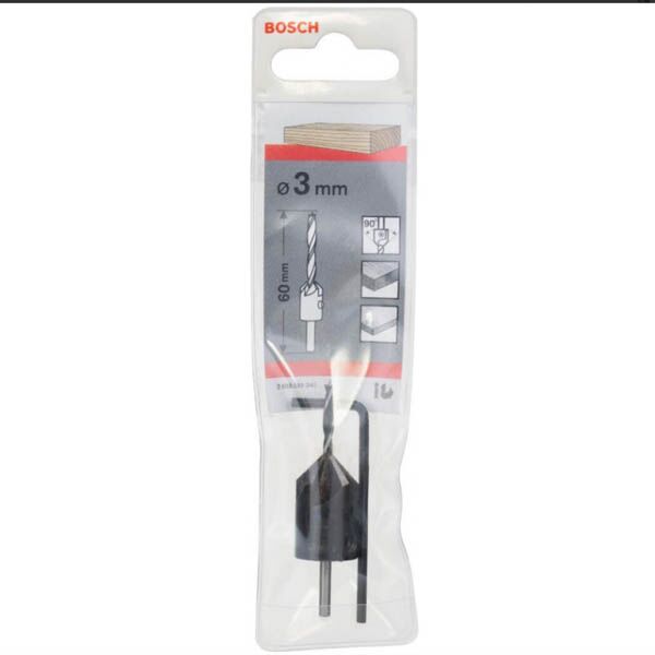 Bosch burgija za drvo Ø3 spiralna sa upuštačem 2608595345 - Image 2