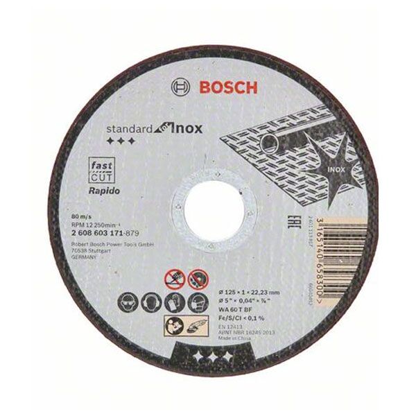 Bosch rezna ploča ravna 125x22,23x1,0mm 2608603171