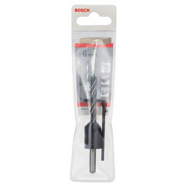Bosch burgija za drvo Ø6 spiralna sa upuštačem 2608596393 - Image 2