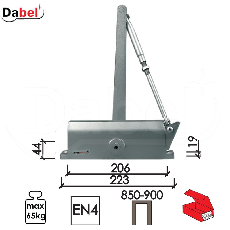 Zatvarač za vrata 4029 Silver 223(206)x44(19)mm 45-65kg Q 3303054