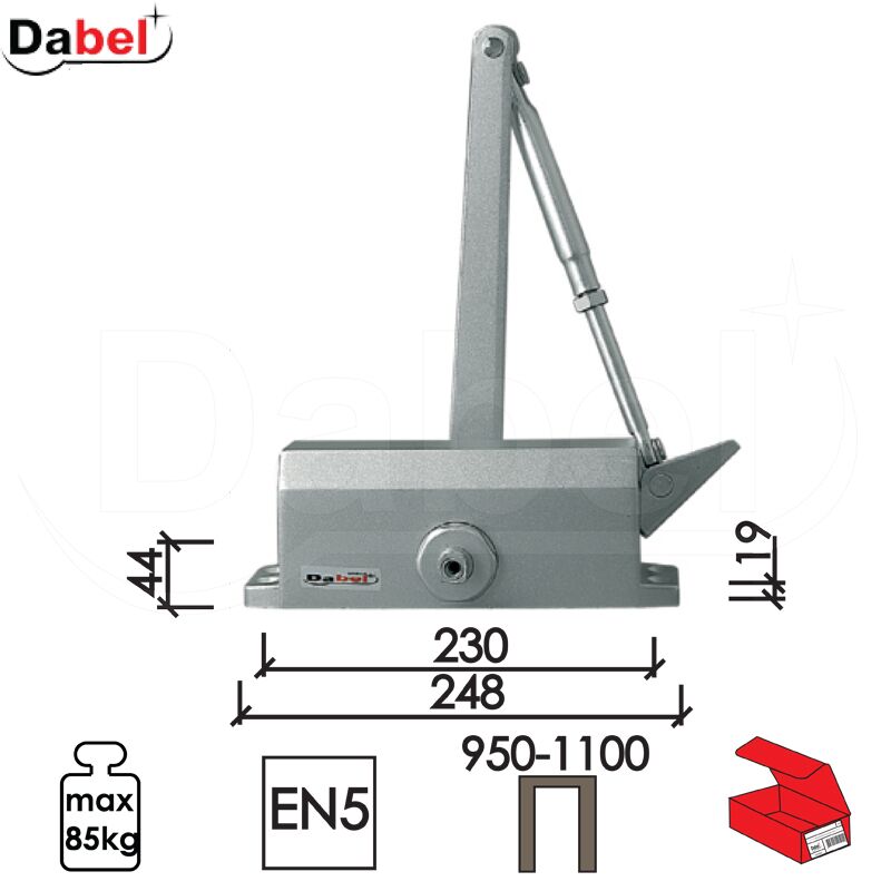 Zatvarač za vrata 4030 Silver 248(230)x44(19)mm 65-85kg Q 3303055