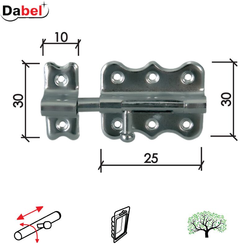 Reza za vrata 384 Nikl 25x30/10x30mm DSP 0105073