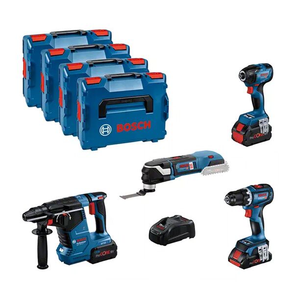 Bosch Aku set GSR+GDR+GBH+GOP 18V 1x4,0Ah 2X 5,5Ah + GAL 1880CV (0615990N34)