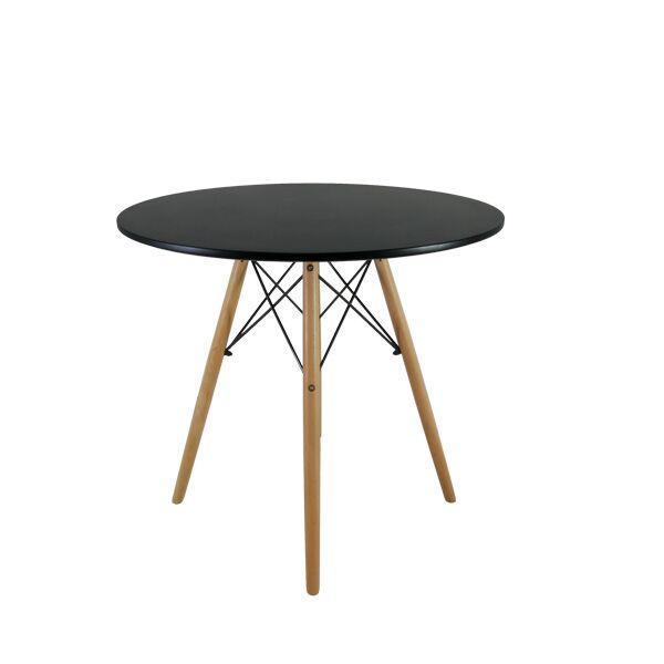 Sto okrugli crni 80 cm (FAT1187)