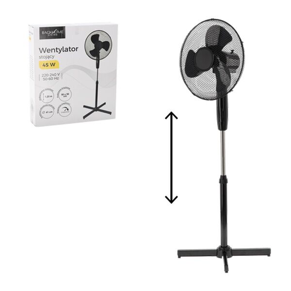 Ventilator sa postoljem crni 45W (FAN9004)