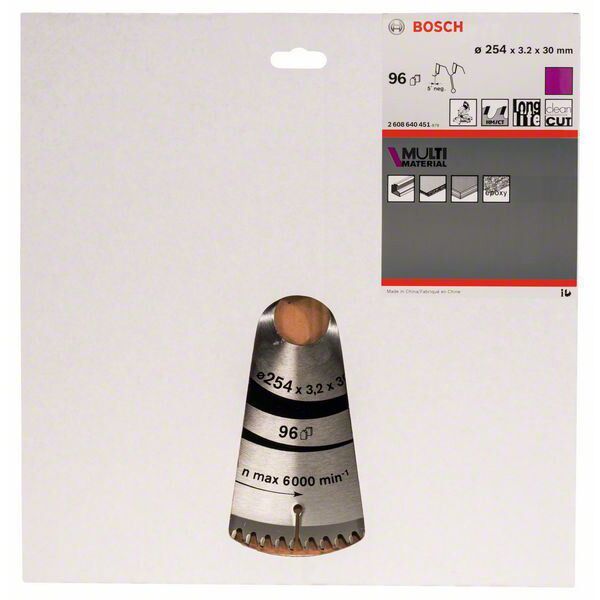 Bosch List kružne testere Pro Multi material 254x3.2x30mm (2608640451) - Image 2