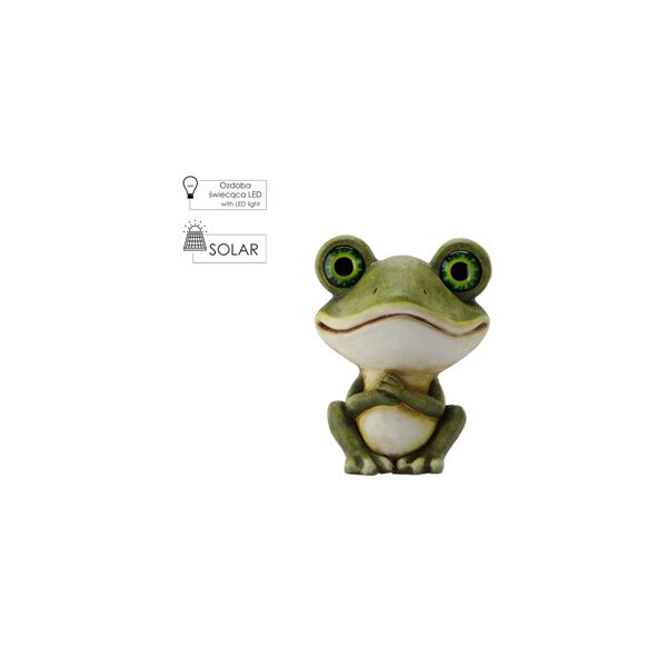 Baštenska figurica žaba LED 21,5 x 17,5 x 27,5 cm (TOG0203)