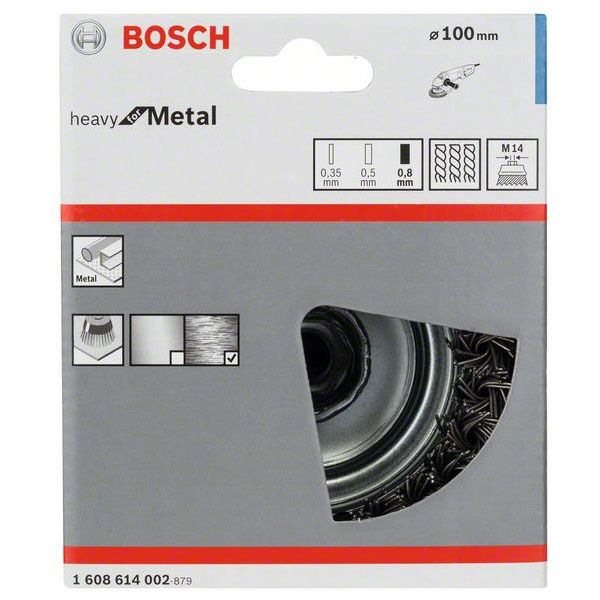 Bosch pletena četka ø100x0,8mm čelična obodna 1608614002 - Image 2