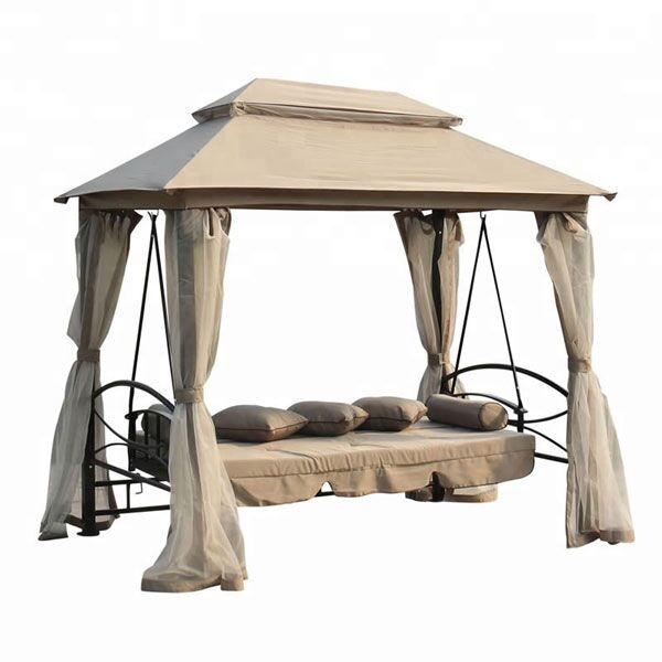 Gazebo ljuljaška bež 255x175x235cm (C1098) - Image 4