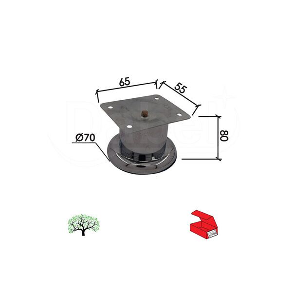 Nogica za nameštaj N30 HR 80/fi70/65x55mm opd (0216003)