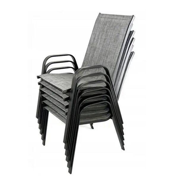 Set Baštenske stolice 54x72x96cm siva 2kom (NEO9917) - Image 3
