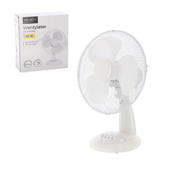 Ventilator sa postoljem beli 40W (FAN9028)