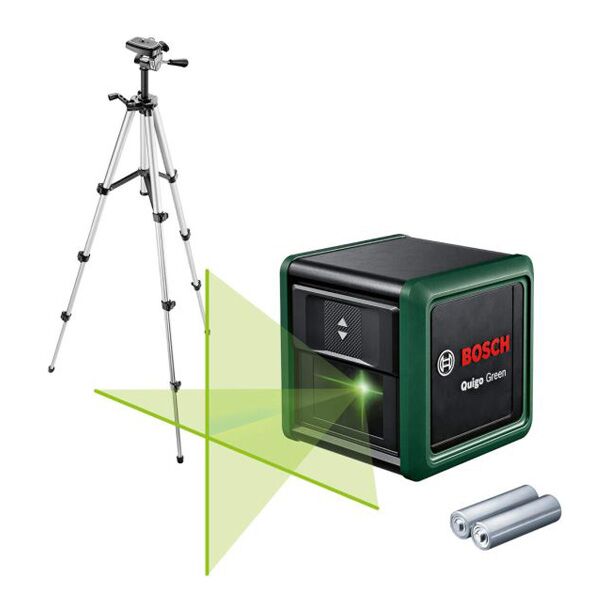 Bosch Quigo Green linijski laser za ukrštene linije sa zelenim zrakom + aluminijumski stativ (0603663C04)