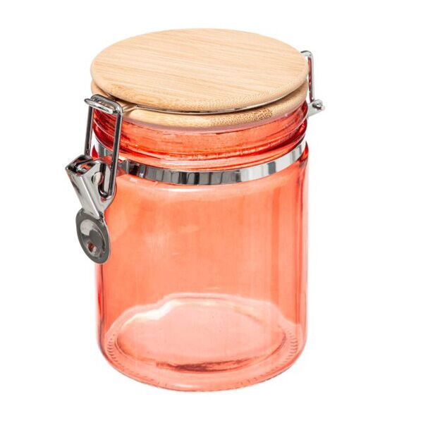 Tegla 0,75l modern 10x13,5x14,5cm staklo prozirna crvena (181809E)