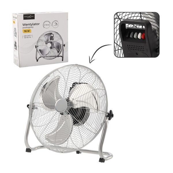 Ventilator sa postoljem srebrni 70W (FAN8960)