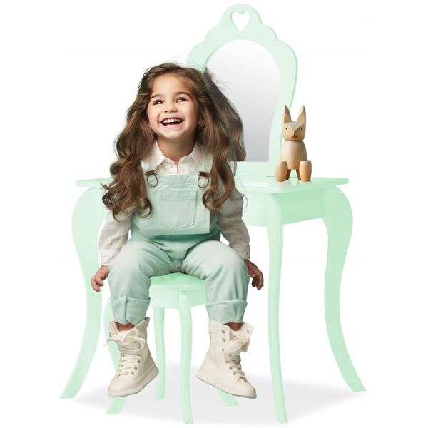 Dečiji sto za šminkanje sa ogledalom + stolica (PHO3549) - Image 3
